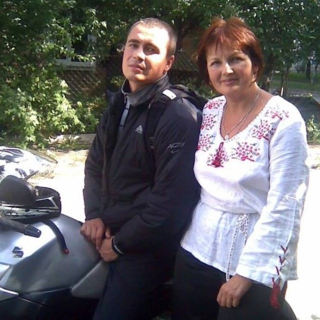 Ольга Мандзик разом із сином