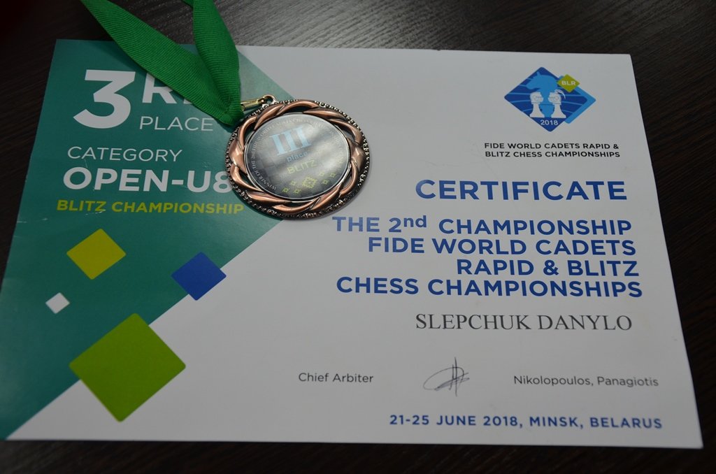 Fide World Rapid Blitz Championships 2022 лого. Chess Certificate.