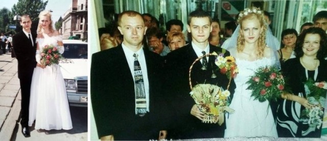 Сергій та Тетяна Перебийноси на власному весіллі
