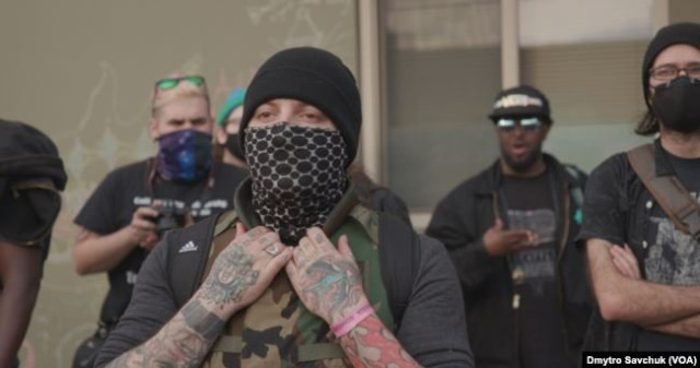 Демонстранти в «Автономній Зоні»