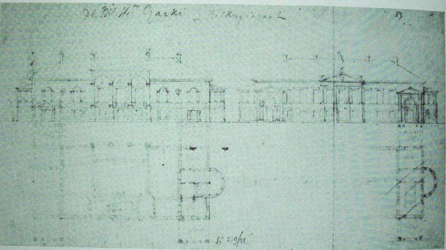 Палац в Бископичах, проєкт Е. Марконі, 1833 р.