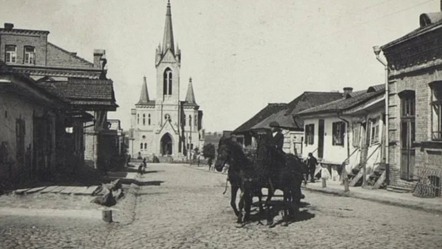 Вид на Лютеранський храм у 1917 році