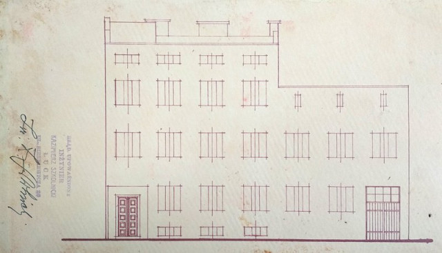 Фасад каси Стефчика. Копія з Державного архіву Волинської області