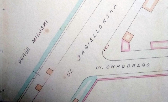 Схема розташування колонки. Копія з Державного архіву Волинської області
