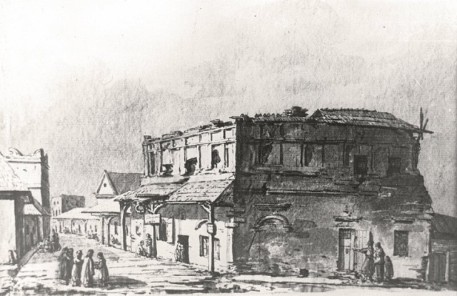 Міські мешканці Луцька на картині Казимира Войняковського «Вулиця Ринкова у Луцьку», кінець ХVIII століття