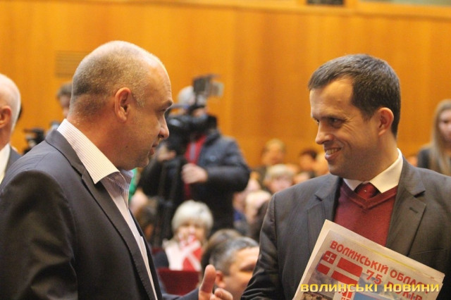 перший заступник голови Волинської ОДА Сергій Кудрявцев (справа) 