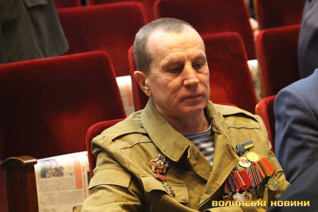 член Волинської обласної організації Української Спілки ветеранів Афганістану, учасник антитерористичної операції на Сході України Михайло Сичук