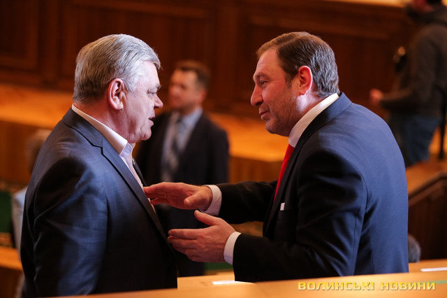 Депутати облради Анатолій Вітів та Василь Столяр