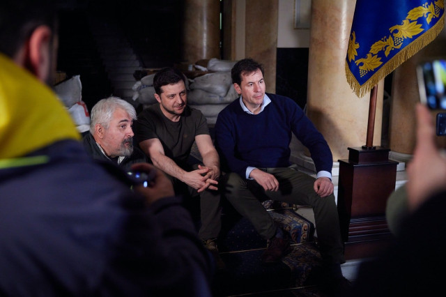 Зустріч Президента України з іноземними журналістами 2 березня 2022 року. Фото: Офіційне інтернет-представництво Президента України