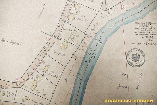 Вулиця Гірна на карті міжвоєнного періоду (з фондів ДАВО).