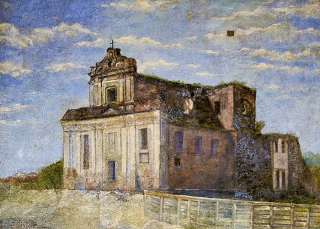 Настінне зображення з кафедрального костелу. Фото автора