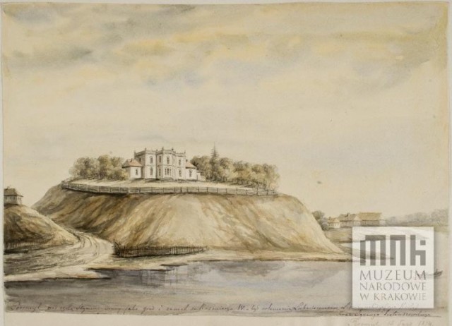 Палац у Перемилі на малюнку Наполеона Орди. Фото з hroniky.com.