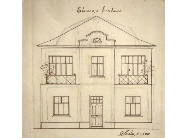 Фасад будинку Боруха Фішмана. Копія з Державного архіву Волинської області