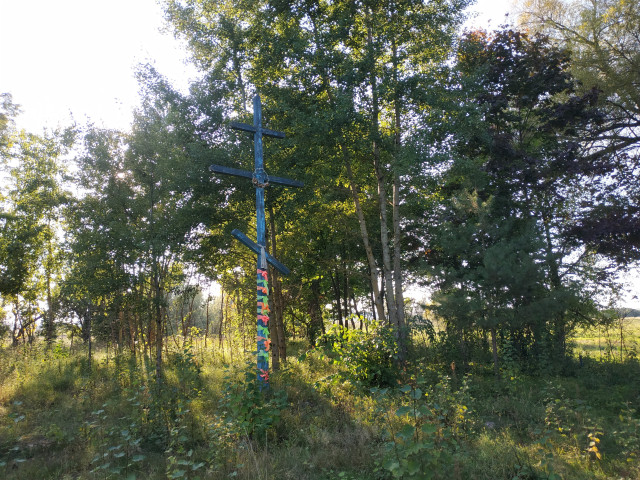 Хрест на місці, де стояла церква 1838 року