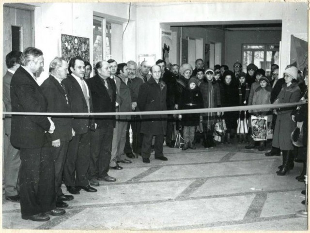 Відкриття виставки в Галереї мистецтв, 1985 рік