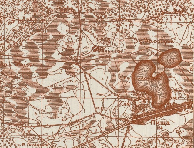 Піща на карті початку ХХ століття