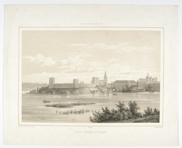 Луцьк на малюнку Міхала Кулеші, 1852 рік