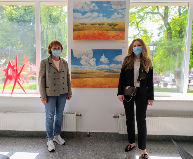 Художниця з мамою Вірою Семенівною