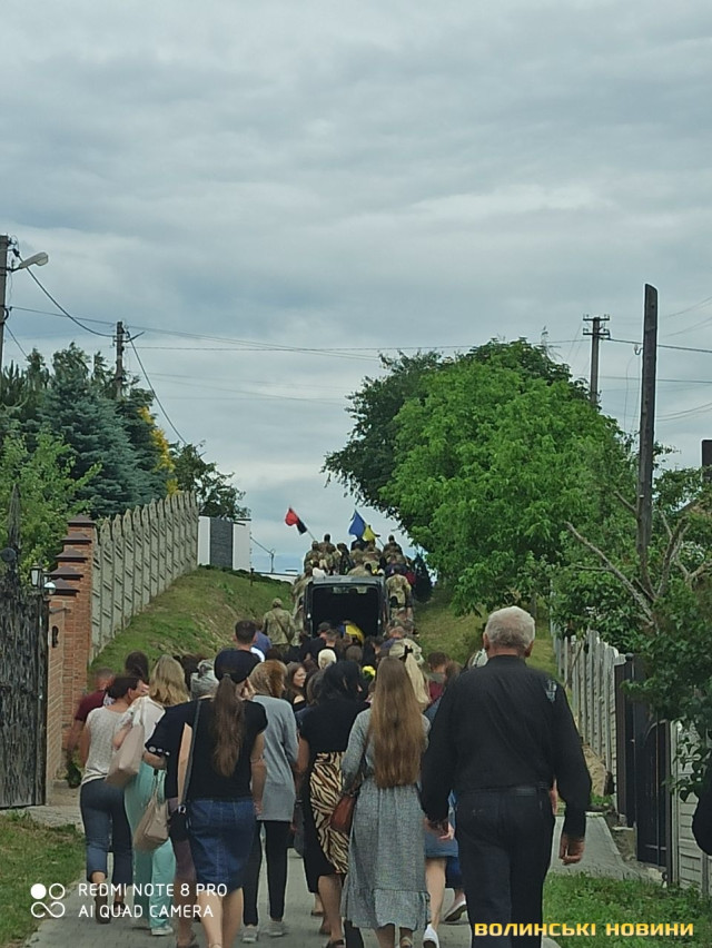 Прощання з Олексієм Піддубним у селі Підгайці Луцького району